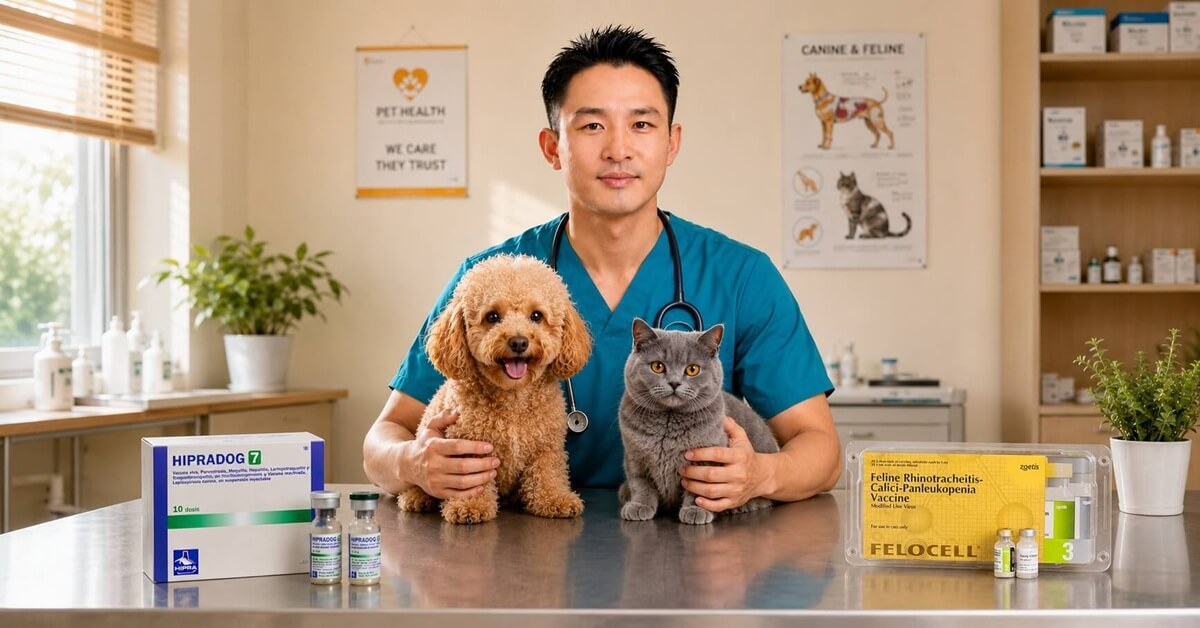 Lịch tiêm phòng cho chó mèo chuẩn y khoa tại phòng khám thú y Phú Quốc