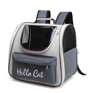 Balo vận chuyển chó mèo dáng hộp Hello Cat thiết kế vải lưới thông thoáng chống sốc nhiệt chính hãng