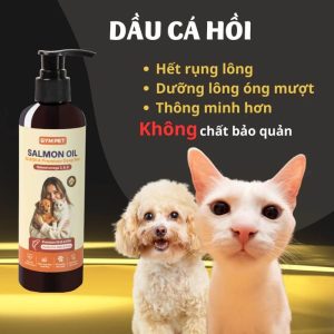 Chai dầu cá hồi nguyên chất giảm rụng lông dưỡng da mượt và kích thích ăn ngon GYMPET cho chó mèo chính hãng