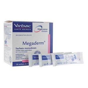 Gel dinh dưỡng đẹp da mượt lông Megaderm Virbac hộp 28 gói chính hãng khuyên dùng bởi Bác sĩ Trung