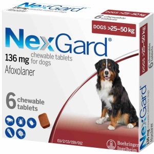 Viên nhai NexGard trị ve rận cho chó chính hãng